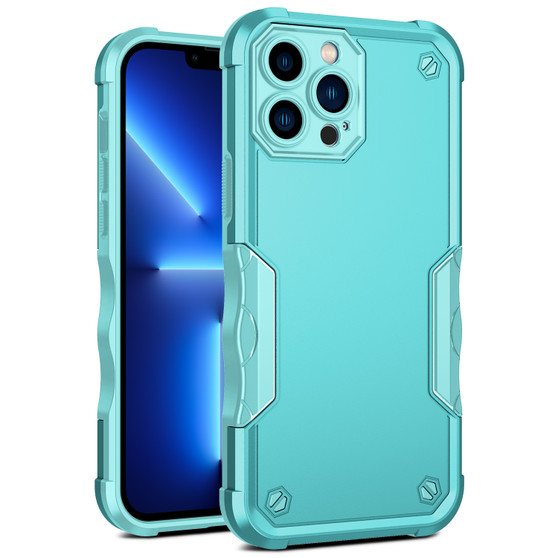 Cubix Armor Series Apple iPhone 12 Pro Max (6.7 Inch) Case [10FT Military Drop Protection] Shockproof Protective Phone Cover Slim Thin Case for Apple iPhone 12 Pro Max (6.7 Inch) (Aqua)