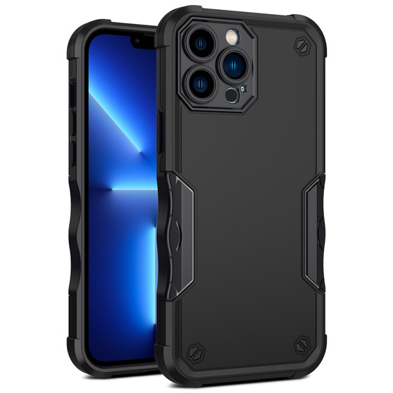Cubix Armor Series Apple iPhone 14 Pro Case [10FT Military Drop Protection] Shockproof Protective Phone Cover Slim Thin Case for Apple iPhone 14 Pro (Black)