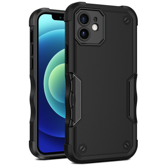 Cubix Armor Series Apple iPhone 12 mini (5.4 Inch) Case [10FT Military Drop Protection] Shockproof Protective Phone Cover Slim Thin Case for Apple iPhone 12 mini (5.4 Inch) (Black)