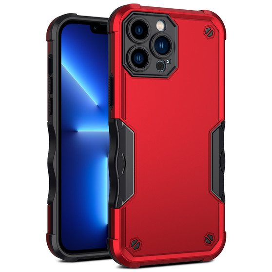 Cubix Armor Series Apple iPhone 13 Pro Case [10FT Military Drop Protection] Shockproof Protective Phone Cover Slim Thin Case for Apple iPhone 13 Pro (Red)