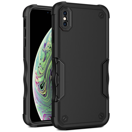 Cubix Armor Series Apple iPhone XS / iPhone X (5.8 Inch) Case [10FT Military Drop Protection] Shockproof Protective Phone Cover Slim Thin Case for Apple iPhone XS / iPhone X (5.8 Inch) (Black)