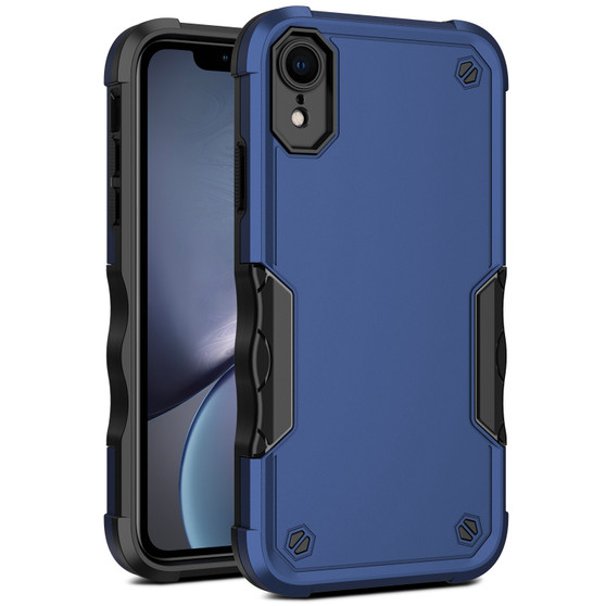 Cubix Armor Series Apple iPhone XR Case [10FT Military Drop Protection] Shockproof Protective Phone Cover Slim Thin Case for Apple iPhone XR (Navy Blue)