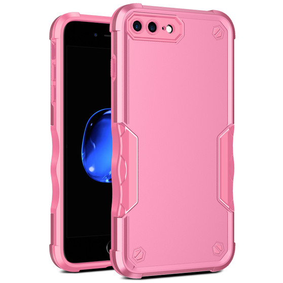 Cubix Armor Series Apple iPhone 8 Plus / iPhone 7 Plus Case [10FT Military Drop Protection] Shockproof Protective Phone Cover Slim Thin Case for Apple iPhone 8 Plus / iPhone 7 Plus (Pink)