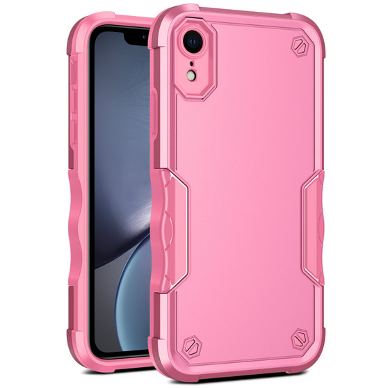 Cubix Armor Series Apple iPhone XR Case [10FT Military Drop Protection] Shockproof Protective Phone Cover Slim Thin Case for Apple iPhone XR (Pink)