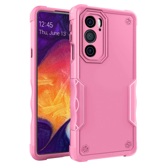Cubix Armor Series Motorola Edge 30 Pro Case [10FT Military Drop Protection] Shockproof Protective Phone Cover Slim Thin Case for Motorola Edge 30 Pro (Pink)