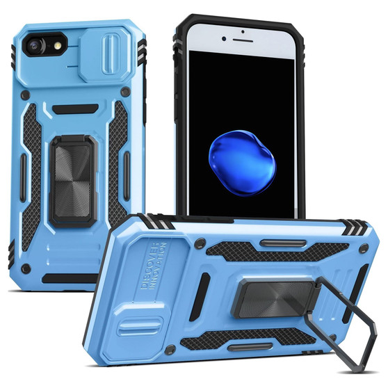 Cubix Artemis Series Back Cover for Apple iPhone 8 / iPhone 7 / iPhone SE 2020 /22 Case with Stand & Slide Camera Cover Military Grade Drop Protection Case for Apple iPhone 8 / iPhone 7 / iPhone SE 2020 /22 (Sky Blue) 