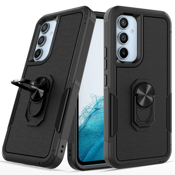 Cubix Mystery Case for Samsung Galaxy A54 5G Military Grade Shockproof with Metal Ring Kickstand for Samsung Galaxy A54 5G Phone Case - Black
