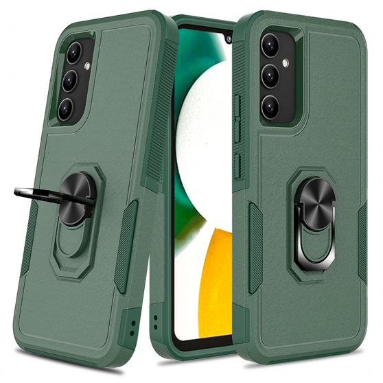 Cubix Mystery Case for Samsung Galaxy A34 5G Military Grade Shockproof with Metal Ring Kickstand for Samsung Galaxy A34 5G Phone Case - Olive Green
