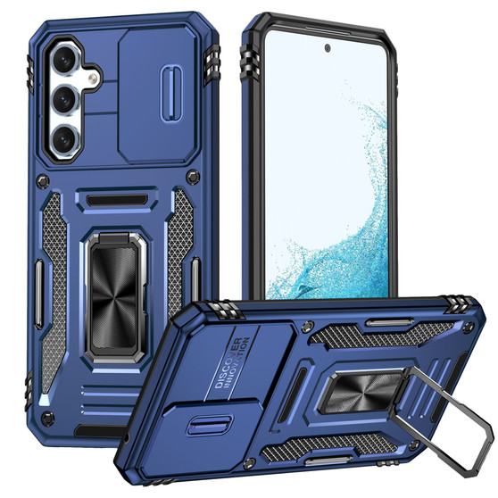 Cubix Artemis Series Back Cover for Samsung Galaxy A54 5G Case with Stand & Slide Camera Cover Military Grade Drop Protection Case for Samsung Galaxy A54 5G (Navy Blue) 