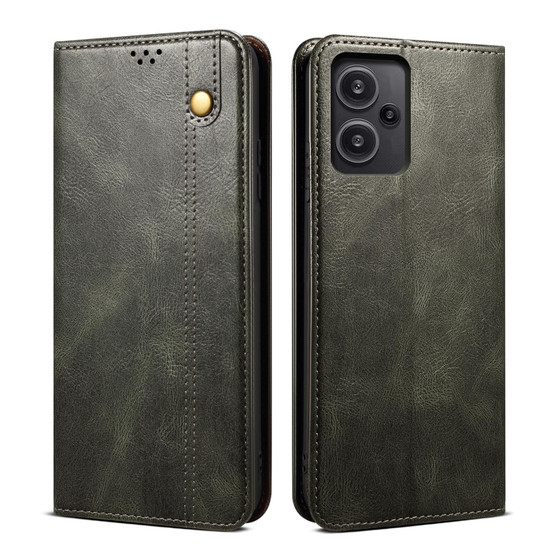 Cubix Flip Cover for Redmi Note 13 Pro Plus / Pro+  Handmade Leather Wallet Case with Kickstand Card Slots Magnetic Closure for Redmi Note 13 Pro Plus / Pro+ (Forest Green)