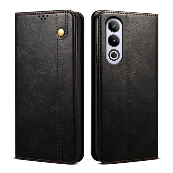 Cubix Flip Cover for OnePlus Nord CE4  Handmade Leather Wallet Case with Kickstand Card Slots Magnetic Closure for OnePlus Nord CE4 (Black)