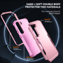 Cubix Capsule Back Cover For Samsung Galaxy S23 Shockproof Dust Drop Proof 3-Layer Full Body Protection Rugged Heavy Duty Durable Cover Case (Pink)