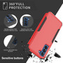Cubix Capsule Back Cover For Samsung Galaxy S21 FE 5G Shockproof Dust Drop Proof 3-Layer Full Body Protection Rugged Heavy Duty Durable Cover Case (Red)