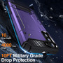 Cubix [Tough Armor] Case for Samsung Galaxy S22 Plus [Military-Grade Drop Tested] Slim Rugged Defense Shield Shock Resistant Hybrid Heavy Duty Back Cover Kickstand (Purple)