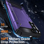 Cubix [Tough Armor] Case for Samsung Galaxy S21 Plus [Military-Grade Drop Tested] Slim Rugged Defense Shield Shock Resistant Hybrid Heavy Duty Back Cover Kickstand (Purple)