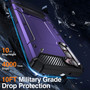 Cubix [Tough Armor] Case for Samsung Galaxy S23 [Military-Grade Drop Tested] Slim Rugged Defense Shield Shock Resistant Hybrid Heavy Duty Back Cover Kickstand (Purple)
