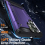 Cubix [Tough Armor] Case for Samsung Galaxy S23 Ultra [Military-Grade Drop Tested] Slim Rugged Defense Shield Shock Resistant Hybrid Heavy Duty Back Cover Kickstand (Purple)