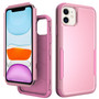 Cubix Capsule Back Cover For Apple iPhone 11 Shockproof Dust Drop Proof 3-Layer Full Body Protection Rugged Heavy Duty Durable Cover Case (Pink)