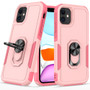 Cubix Mystery Case for Apple iPhone 11 Military Grade Shockproof with Metal Ring Kickstand for Apple iPhone 11 Phone Case - Pink