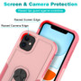 Cubix Mystery Case for Apple iPhone 11 Military Grade Shockproof with Metal Ring Kickstand for Apple iPhone 11 Phone Case - Pink
