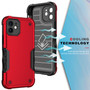 Cubix Armor Series Apple iPhone 11 Case [10FT Military Drop Protection] Shockproof Protective Phone Cover Slim Thin Case for Apple iPhone 11 (Red)
