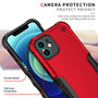 Cubix Armor Series Apple iPhone 11 Case [10FT Military Drop Protection] Shockproof Protective Phone Cover Slim Thin Case for Apple iPhone 11 (Red)