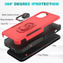 Cubix Mystery Case for Apple iPhone 11 Military Grade Shockproof with Metal Ring Kickstand for Apple iPhone 11 Phone Case - Red