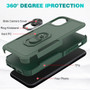 Cubix Mystery Case for Apple iPhone 11 Military Grade Shockproof with Metal Ring Kickstand for Apple iPhone 11 Phone Case - Olive Green