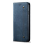 Cubix Denim Flip Cover for Apple iPhone 11 Case Premium Luxury Slim Wallet Folio Case Magnetic Closure Flip Cover with Stand and Credit Card Slot (Blue)