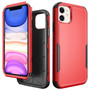 Cubix Capsule Back Cover For Apple iPhone 11 Shockproof Dust Drop Proof 3-Layer Full Body Protection Rugged Heavy Duty Durable Cover Case (Red)