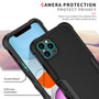 Cubix Armor Series Apple iPhone 11 Pro Case [10FT Military Drop Protection] Shockproof Protective Phone Cover Slim Thin Case for Apple iPhone 11 Pro (Black)