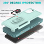 Cubix Mystery Case for Apple iPhone 11 Pro Military Grade Shockproof with Metal Ring Kickstand for Apple iPhone 11 Pro Phone Case - Aqua