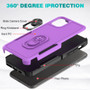 Cubix Mystery Case for Apple iPhone 11 Pro Military Grade Shockproof with Metal Ring Kickstand for Apple iPhone 11 Pro Phone Case - Purple