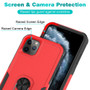 Cubix Mystery Case for Apple iPhone 11 Pro Military Grade Shockproof with Metal Ring Kickstand for Apple iPhone 11 Pro Phone Case - Red
