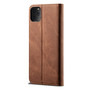 Cubix Denim Flip Cover for Apple iPhone 11 Pro Case Premium Luxury Slim Wallet Folio Case Magnetic Closure Flip Cover with Stand and Credit Card Slot (Brown)