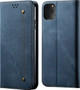 Cubix Denim Flip Cover for Apple iPhone 11 Pro Case Premium Luxury Slim Wallet Folio Case Magnetic Closure Flip Cover with Stand and Credit Card Slot (Blue)