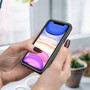 Cubix Denim Flip Cover for Apple iPhone 11 Pro Max Case Premium Luxury Slim Wallet Folio Case Magnetic Closure Flip Cover with Stand and Credit Card Slot (Black)