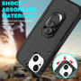 Cubix Mystery Case for Apple iPhone 14 Military Grade Shockproof with Metal Ring Kickstand for Apple iPhone 14 Phone Case - Black