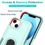 Cubix Mystery Case for Apple iPhone 14 Military Grade Shockproof with Metal Ring Kickstand for Apple iPhone 14 Phone Case - Aqua