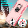 Cubix Mystery Case for Apple iPhone 14 Military Grade Shockproof with Metal Ring Kickstand for Apple iPhone 14 Phone Case - Pink