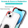 Cubix Mystery Case for Apple iPhone 14 Military Grade Shockproof with Metal Ring Kickstand for Apple iPhone 14 Phone Case - White