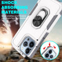 Cubix Mystery Case for Apple iPhone 13 Pro Military Grade Shockproof with Metal Ring Kickstand for Apple iPhone 13 Pro Phone Case - White