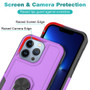 Cubix Mystery Case for Apple iPhone 13 Pro Military Grade Shockproof with Metal Ring Kickstand for Apple iPhone 13 Pro Phone Case - Purple