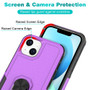 Cubix Mystery Case for Apple iPhone 14 Military Grade Shockproof with Metal Ring Kickstand for Apple iPhone 14 Phone Case - Purple