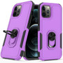 Cubix Mystery Case for Apple iPhone 12 Pro Max (6.7 Inch) Military Grade Shockproof with Metal Ring Kickstand for Apple iPhone 12 Pro Max (6.7 Inch) Phone Case - Purple