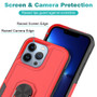 Cubix Mystery Case for Apple iPhone 13 Pro Military Grade Shockproof with Metal Ring Kickstand for Apple iPhone 13 Pro Phone Case - Red