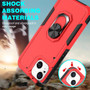 Cubix Mystery Case for Apple iPhone 14 Military Grade Shockproof with Metal Ring Kickstand for Apple iPhone 14 Phone Case - Red