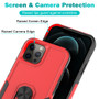 Cubix Mystery Case for Apple iPhone 12 Pro Max (6.7 Inch) Military Grade Shockproof with Metal Ring Kickstand for Apple iPhone 12 Pro Max (6.7 Inch) Phone Case - Red