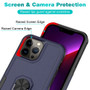 Cubix Mystery Case for Apple iPhone 13 Pro Max Military Grade Shockproof with Metal Ring Kickstand for Apple iPhone 13 Pro Max Phone Case - Navy Blue