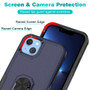 Cubix Mystery Case for Apple iPhone 14 Plus Military Grade Shockproof with Metal Ring Kickstand for Apple iPhone 14 Plus Phone Case - Navy Blue